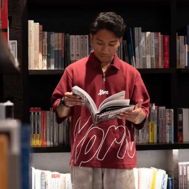 WAFFLE HALF ZIPPER MAROON